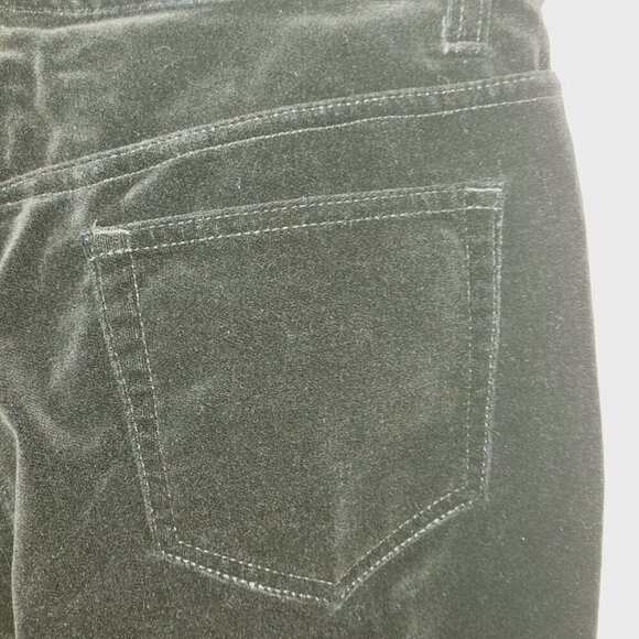 Liz Claiborne Liz Wear Black Velour Velvet Pants 5 Pockets Straight Leg Size 6P - Picture 7 of 10